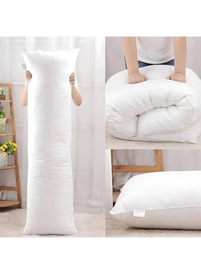 El-Kobtan Extra Long Body Pillow, White, Soft Hypoallergenic Fiber Filling, Breathable Cotton Cover, Full Body Support for Sleeping, Back, Side & Pregnancy Comfort (150 * 40) - Image 3
